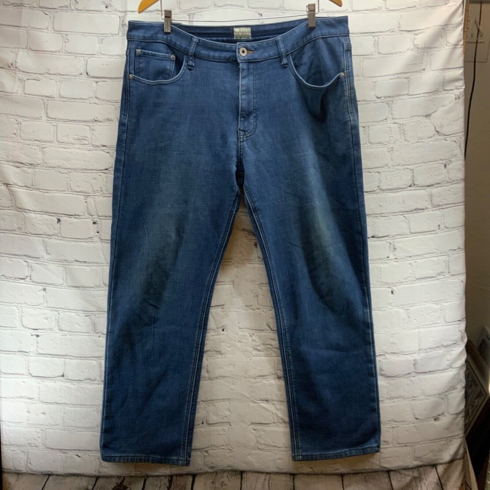 Weatherproof Vintage Flannel Lined Blue Jeans Regular Fit Mens Sz 38‎ X 30